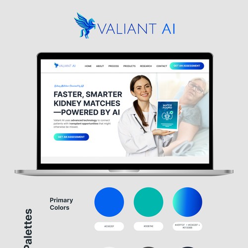 Valiant AI Homepage Design 