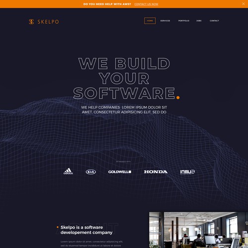 Website design for a software house 