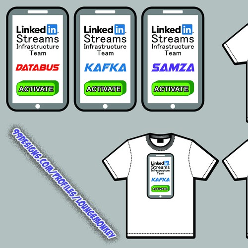 LinkedIn Streams Infrastructure team shirts