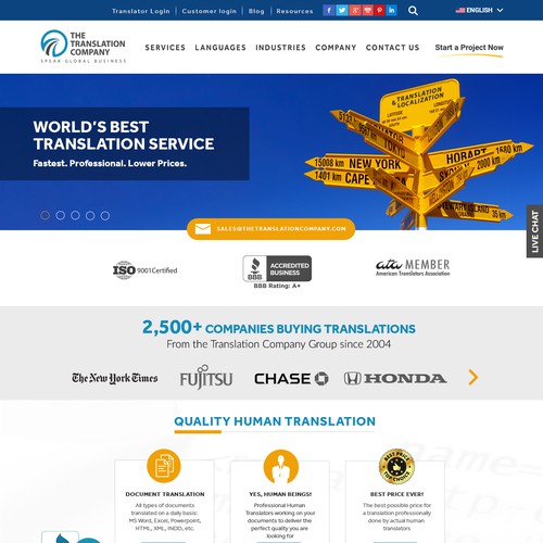 The Translation Company Website