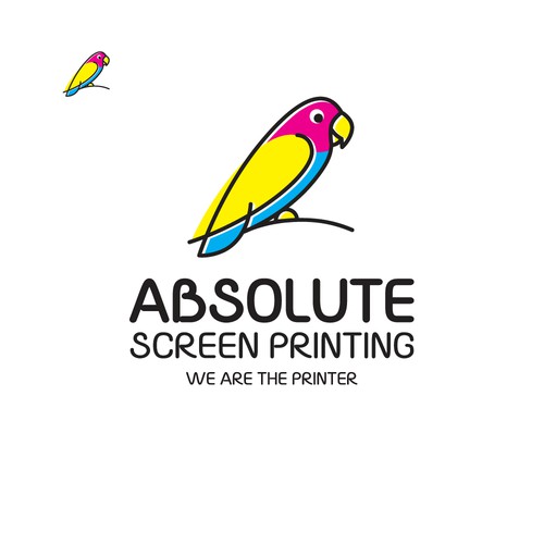 Logo concept for a screen printing company