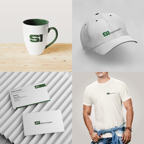 Bold logo concept for a carpenter company