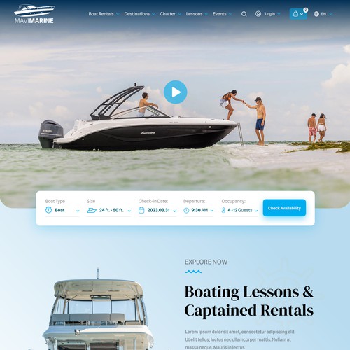 Boat rental, boating lessons and boat charter company on Florida's east coast