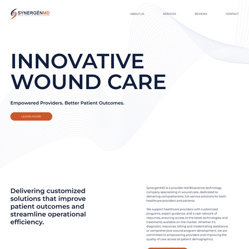 Clean and sophisticated website for Medical Consulting Company
