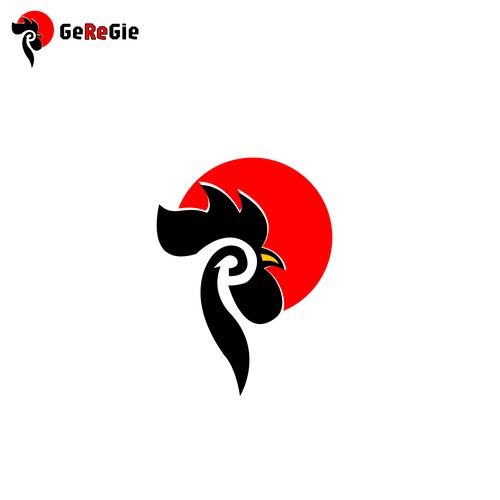 Poppy style Rooster Logo for GeReGie