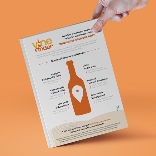 Cool & hip flyer design for successful winery company.