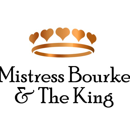Create an interesting and fresh brand identity/logo for "Mistress Bourke & The King"