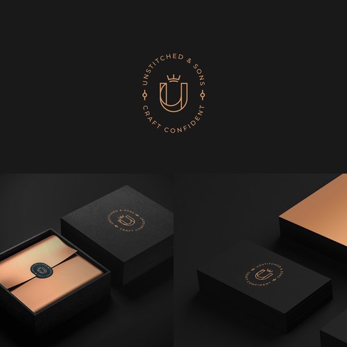 Logo concept for luxurious handmade accessories for men.