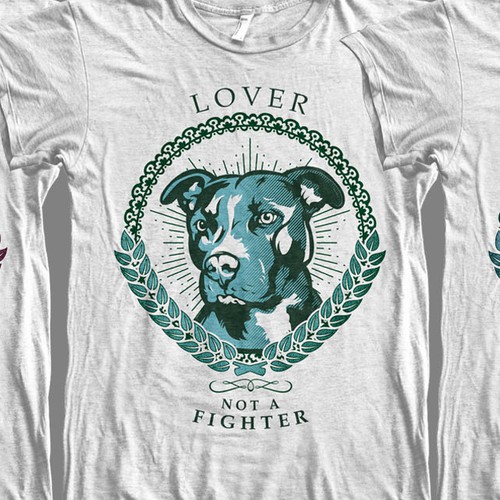 Artistic Hi-End Look Pit Bull Shirt That Shows Them As Loving Family Pets
