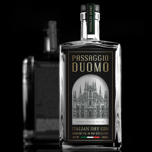 CREATE THE LABEL FOR PASSAGGIO DUOMO ITALIAN DRY GIN