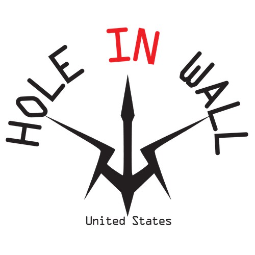 Create a unique logo for Hole In Wall that captivates all travel enthusiasts!