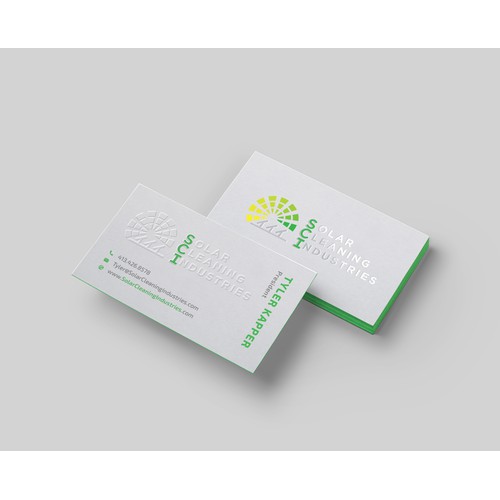 Business card design for Solar Cleaning Industries