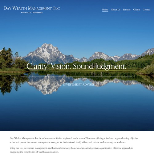 Website for wealth advisor