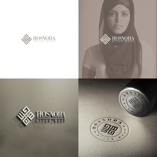 Create a luxury and stylish brand identity for female fashion lines "Hijab"