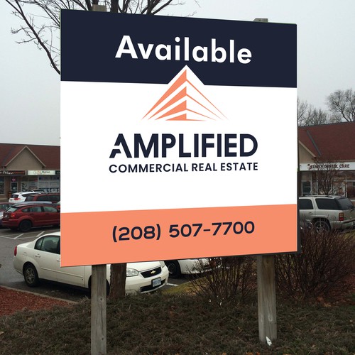 Bold and Contemporary Sign for Commercial Real Estate Startup