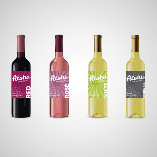 Etikettdesign für neue Weinmarke