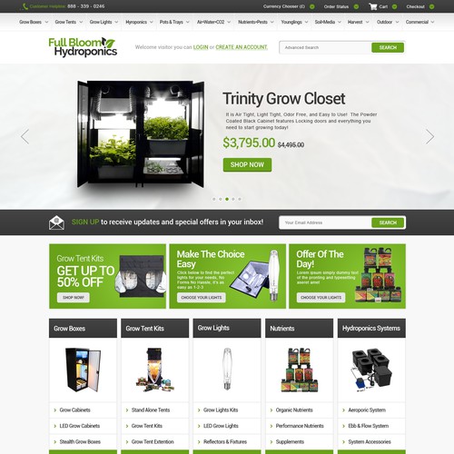 Clean Ecommerce Design - Simple 2 page layout