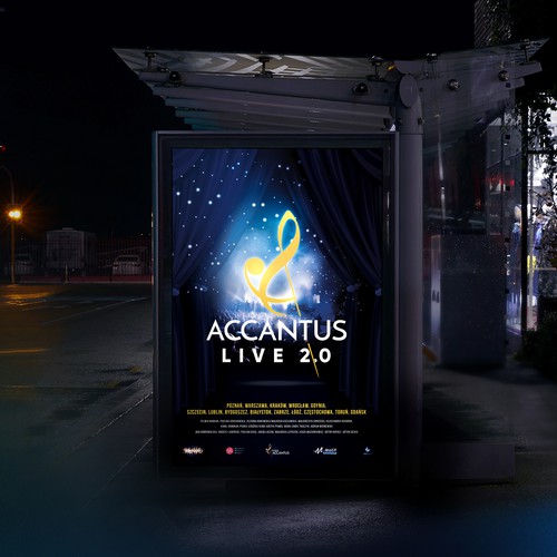 Poster for concert tour studio Accantus