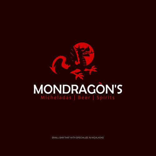 Dragon logo concept for cafe bar