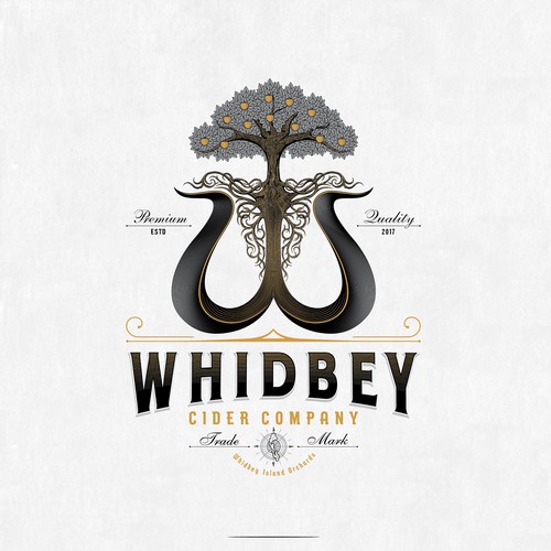 An antique charm to a modern logo for a new hard cider company