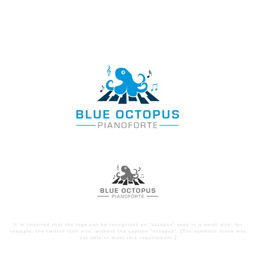  Blue Octopus Pianoforte - Piano music composer logo