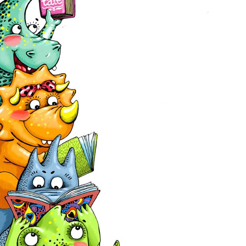 DINOSAUR ILLUSTRATION NEEDED TO ADVERTISE PRESCHOOL SUMMER READING PROGRAMS 