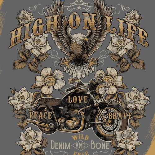 Motorcycle style artwork 