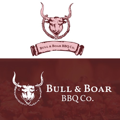 Hand drawn logo for BBQ restaurant