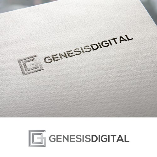 Minimalistic, monogram-style logo for software company.