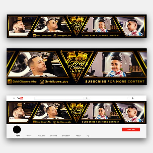YouTube Banner Gold Clippers Abe