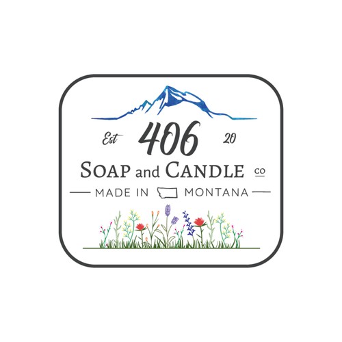 Feminine Wildflower Logo for Soap and Candle company 