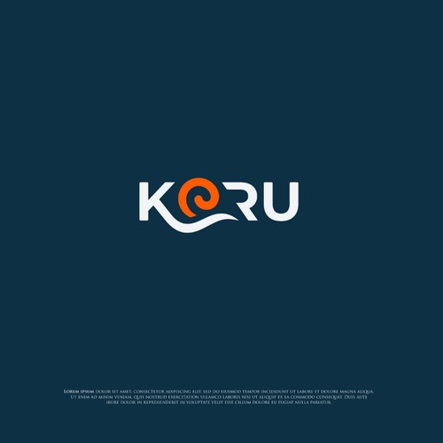 Koru logo with modern concept