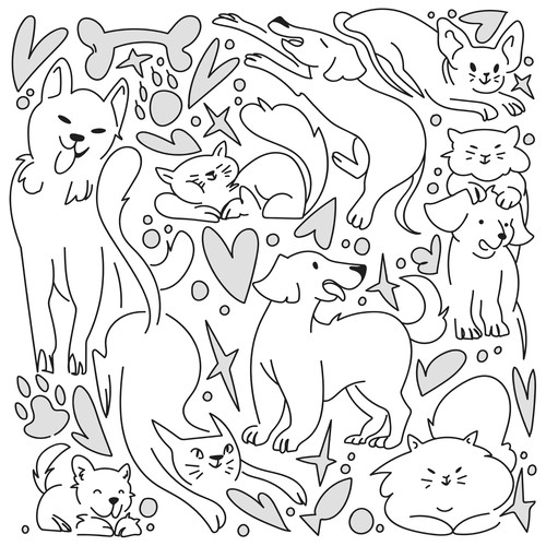 Pet doodle pattern