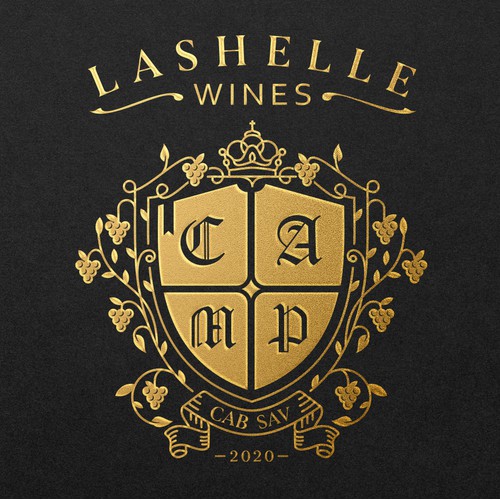 LASHELLE WINES VINTAGE LOGO HERALDY STYLE