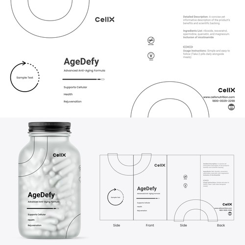 Cell X - AgeDefy bottle packaging