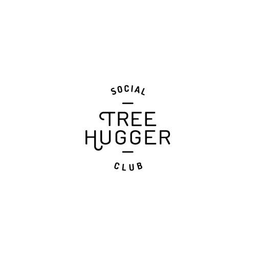Simple badge style logo for Tree Hugger