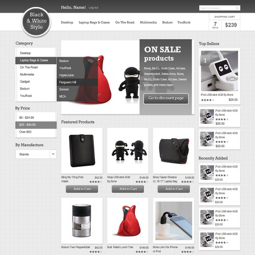 eCommerce Template Design Contest - 10-20 winners!