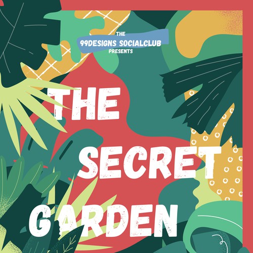 Poster concept for The Secret Garden party by 99designs SocialClub Melbourne