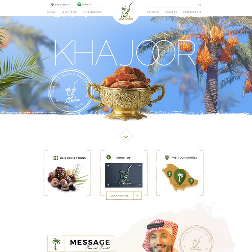 Design Attractive & Creative website for Dates fruit & shows beauty of Palm tree & Al Hasa Oasis in Saudi