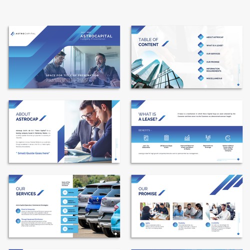 Branded Powerpoint Deck for a Leasing Company