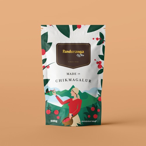 Package design for Panduranga Coffee