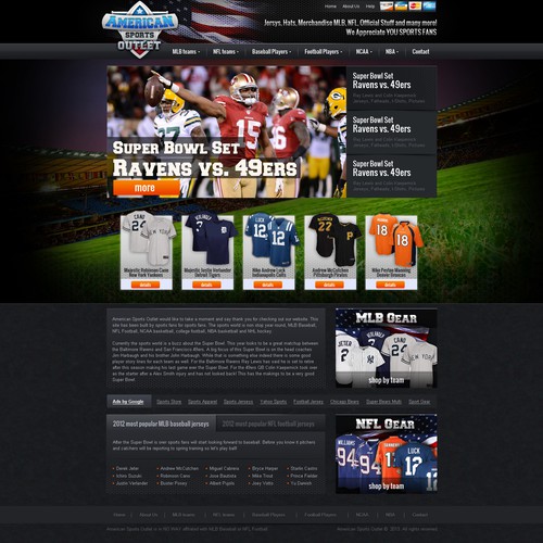 Create the next website design for AmericanSportsOutlet.com