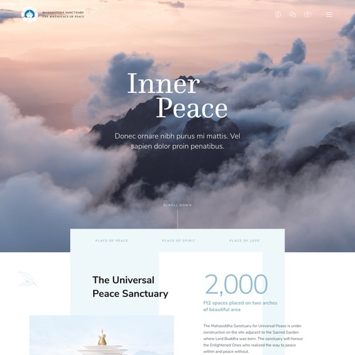Redesign of Universal Peace Sanctuary's website