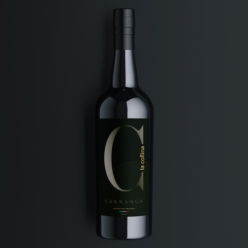 Simple and beautiful wine label for La Collina