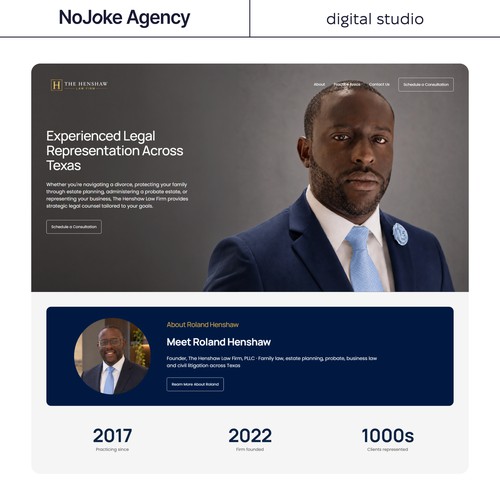 5-hour Squarespace website refresh for The Henshaw Law Firm