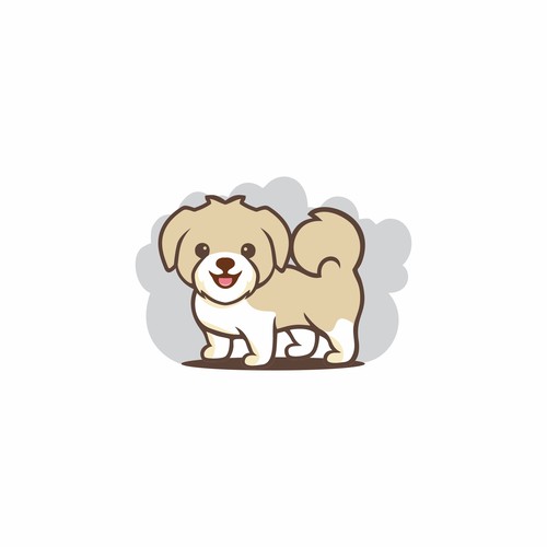 Cute puppy logo for puppy lover company