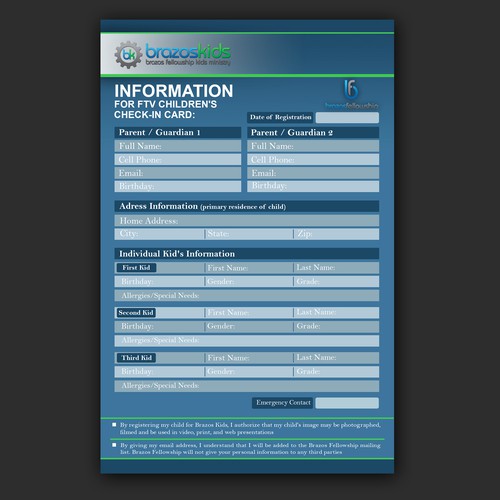 INFORMATION CARD