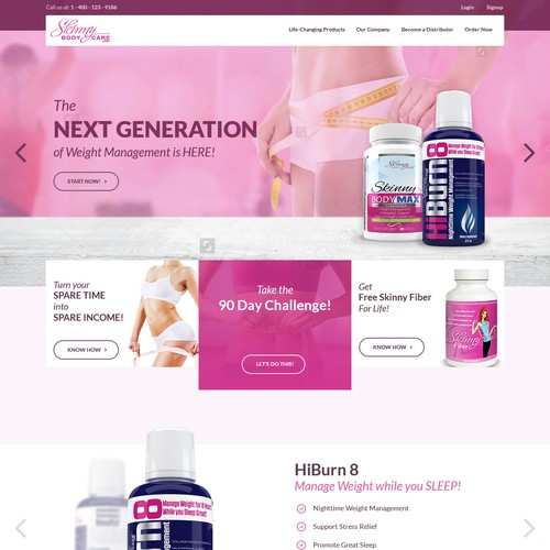 Cosmetics Website for Skinny Body Care