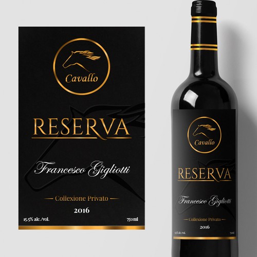 Wine Label inspired by a horse