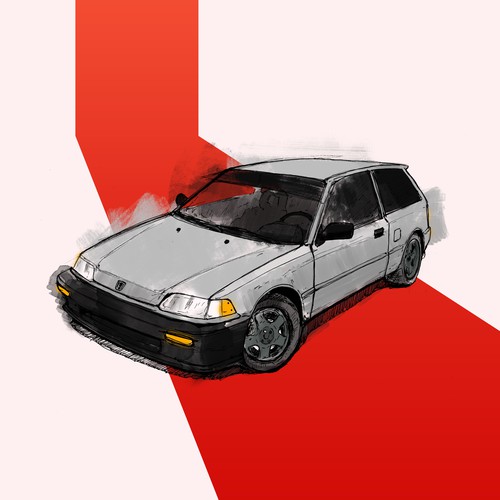 Vintage Iron - HONDA Civic Poster